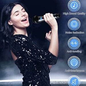 Lococo Wireless Microphone,UHF Metal Rechargeable Handheld Dynamic Mic with USB Receiver Mute Function for Karaoke Party,Computer,Mobile Phone,Amplifier,PA System,Singing Machine