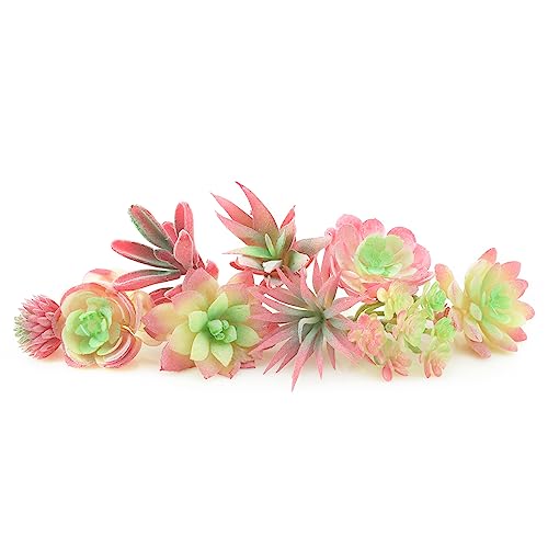 YdaBao Artificial Succulents Plants-9 Pcs Mini Fake Succulents Unpotted Faux Succulents Plants, Realistic Crafting Floral Decor for Home, Party, Office, Indoor & Outdoor