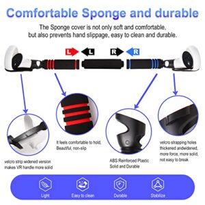 VR Beat Saber Handle Accessories and Long Stick Handle Extension Grips for Oculus Quest 2 Controllers, Also Suitable for Supernatural Training,Fruit Ninja,Blade & Sorcery and VR Game