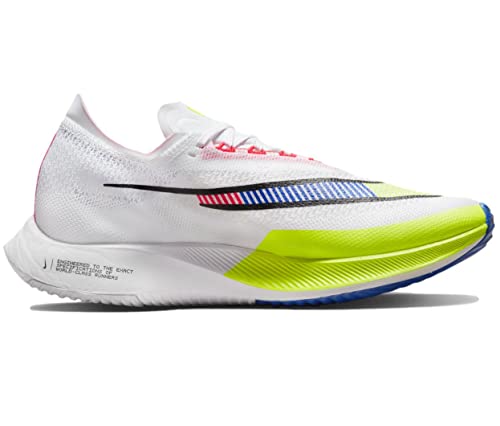 Nike Men's ZoomX Streakfly Racing Shoes (White/Black-Volt-Racer Blue, us_Footwear_Size_System, Adult, Men, Numeric, Medium, Numeric_8_Point_5) 8.5