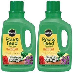 miracle-gro pour & feed plant food (liquid), 32 fl. oz (pack of 2)