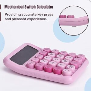 Mr. Pen- Mechanical Switch Calculator, 12 Digits, Large LCD Display, Pink Calculator Big Buttons, Mechanical Calculator, Calculators Desktop Calculator, Cute Calculator, Aesthetic Calculator Pink