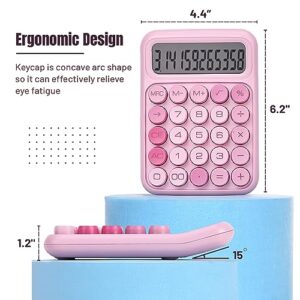 Mr. Pen- Mechanical Switch Calculator, 12 Digits, Large LCD Display, Pink Calculator Big Buttons, Mechanical Calculator, Calculators Desktop Calculator, Cute Calculator, Aesthetic Calculator Pink