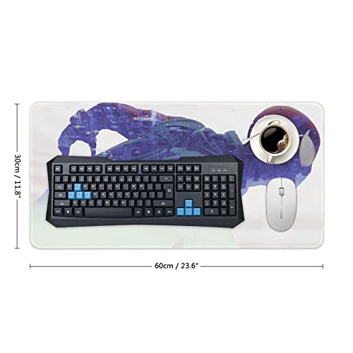 Extended Gaming Mouse pad, Large Gaming Mousepad, Cute Cartoon Desk Mat, Waterproof Anti-Dirty Skid Proof Lockrand Keyboard Mat, Computer Keyboard and Mice Combo Pads Mouse Mat, 60x30cm, 24x12 inch