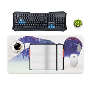 Extended Gaming Mouse pad, Large Gaming Mousepad, Cute Cartoon Desk Mat, Waterproof Anti-Dirty Skid Proof Lockrand Keyboard Mat, Computer Keyboard and Mice Combo Pads Mouse Mat, 60x30cm, 24x12 inch