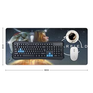 Extended Gaming Mouse pad, Large Gaming Mousepad, Cute Cartoon Desk Mat, Waterproof Anti-Dirty Skid Proof Lockrand Keyboard Mat, Computer Keyboard and Mice Combo Pads Mouse Mat, 90x40cm 35x16 inch