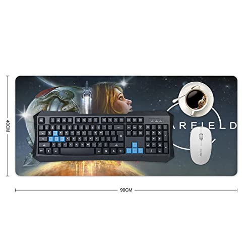 Extended Gaming Mouse pad, Large Gaming Mousepad, Cute Cartoon Desk Mat, Waterproof Anti-Dirty Skid Proof Lockrand Keyboard Mat, Computer Keyboard and Mice Combo Pads Mouse Mat, 90x40cm 35x16 inch