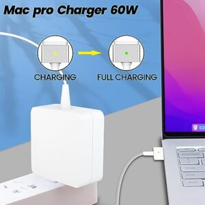 Mac Book Pro Charger,60W T-Tip Charger Power Adapter, Universal Laptop Charger Compatible with Mac Book Air/Mac Book Pro 13-Inch Retina Display(After 2012)
