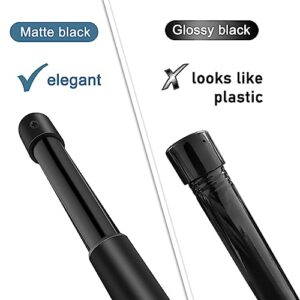TrencaHK 3/4-inch Curtain Rods for Windows 31 to 60, Adjustable Window Rod with Ceiling or Wall-Mount, Easy Installation for Any Room & Outdoor Patio, Black Curtain Rod