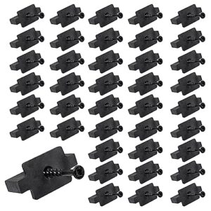 lifcratms 50pcs hidden fasteners clips for deck fastening, black nylon plastic t clips with metal screws for composite decking boards universal deck fastener clips system