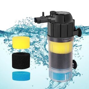 fumak aquarium filter fish tank filters turtle filter internal power filter 3-stage filtration with aeration/rainfall modes for 10-40 gallon aquariums, flow rate and direction adjustable