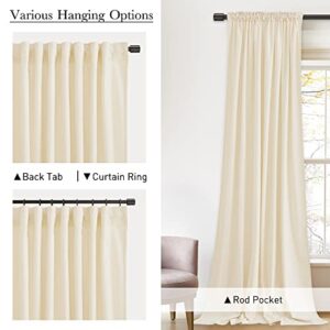 StangH White Velvet Curtains & Pink Pom Pom Blackout Curtains