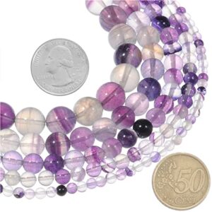 8mm natural purple fluorite gemstone round loose beads crystal stone bracelet necklace accessories crafts for jewelry making diy,1 strand 15"