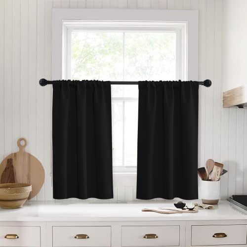 StangH Black Velvet Curtains & Short Blackout Curtains