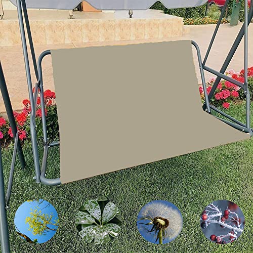 Replacement Swing Seat Cover, 600D Oxford Cloth Waterproof 2/3 Seat Patio Swing Seat Replacement Covers for Outdoor Porch Garden Yard Swings (Beige/58.26’’x19.68’’x19.68’’)