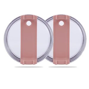 2pcs replacement lid cover fits for stanley quencher adventure 40oz tumbler, stanley tumbler accessories (40oz, pink)