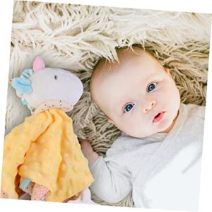 TOYANDONA Animal Security Blanket Baby Comforter Toy Animals Baby Animal Baby Blanket Doll Comforter Toy Comforter Doll Safety Blanket Appease Baby Down Cotton Bibs Baby Security Blanket