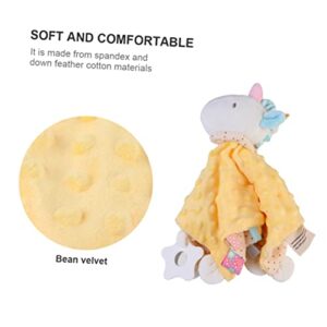 TOYANDONA Animal Security Blanket Baby Comforter Toy Animals Baby Animal Baby Blanket Doll Comforter Toy Comforter Doll Safety Blanket Appease Baby Down Cotton Bibs Baby Security Blanket