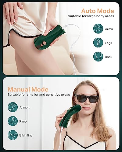 OUBABO IPL Hair Removal for Women and Man, Laser Hair Removal Device with Ice Cooling Care, at-Home Permanent Hair Reduction for Facial Armpits Legs Bikini Line Whole Body, Come with Razor and Goggles