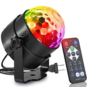 disco ball party lights with remote control, sound activated party lights 7 modes stage light for valentines day decorations