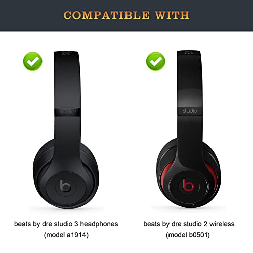 Studio 3 Inside Panel as Same as The OEM Studio3 Replacement Parts Inner Earphone Shell Accessories Compatible with Beats by Dr. Dre Studio 3/A1914 Studio 2 Wireless/B0501 Headphones (Matte Black)