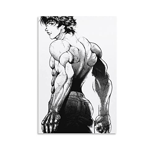 BLUDUG Japanese Anime Baki The Grappler Poster Hanma Baki Poster (5) Canvas Painting Wall Art Poster for Bedroom Living Room Decor24x36inch(60x90cm)