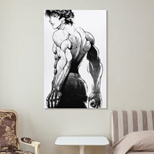 BLUDUG Japanese Anime Baki The Grappler Poster Hanma Baki Poster (5) Canvas Painting Wall Art Poster for Bedroom Living Room Decor24x36inch(60x90cm)