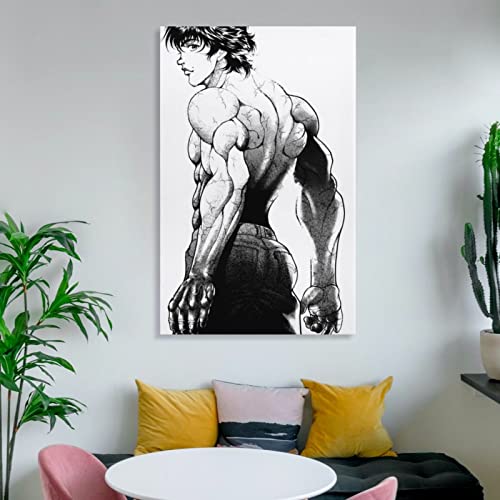 BLUDUG Japanese Anime Baki The Grappler Poster Hanma Baki Poster (5) Canvas Painting Wall Art Poster for Bedroom Living Room Decor24x36inch(60x90cm)