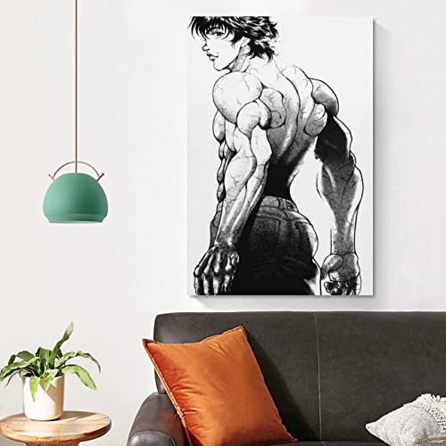 BLUDUG Japanese Anime Baki The Grappler Poster Hanma Baki Poster (5) Canvas Painting Wall Art Poster for Bedroom Living Room Decor24x36inch(60x90cm)