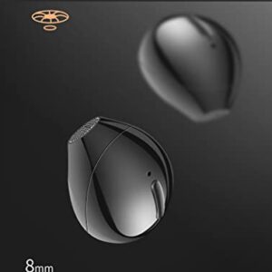 Xmenha White Invisible Earbuds Long Endurance Hours Playtime Mini Bluetooth Earbuds True Wireless Earbuds Stereo HiFi Music IPX5 Waterproof Noise-Cancelling Discreet with Wireless Charging Case