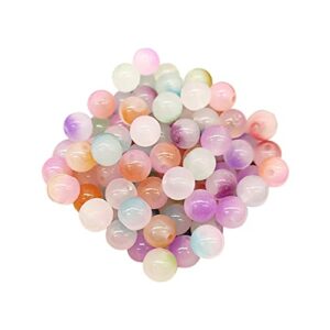 uuyyeo 200 pcs 8mm gradient glass beads chakra beads colorful round beads gemstone crystal beads bracelet charms for jewelry making multicolor