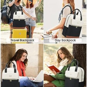 LOVEVOOK Laptop Backpack for Women, Cute Laptop Bag with USB Port, Waterproof Travel Work Backpack Purse, Anti-Theft Backpacks Casual Computer Daypack Nurse Teacher Bag