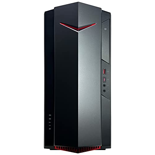 acer Nitro 50 N50 Gaming Desktop Computer - 12th Gen Intel Core i5-12400F 6-Core up to 4.40 GHz CPU, 16GB RAM, 1TB NVMe M.2 SSD, GeForce GTX 1650 4GB GDDR5 Graphics, Intel Wi-Fi 6, Windows 11 Home