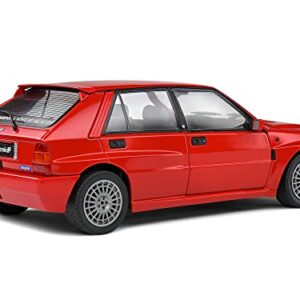 1991 Lancia Delta HF Integrale Rosso Corsa Red 1/18 Diecast Model Car by Solido S1807801