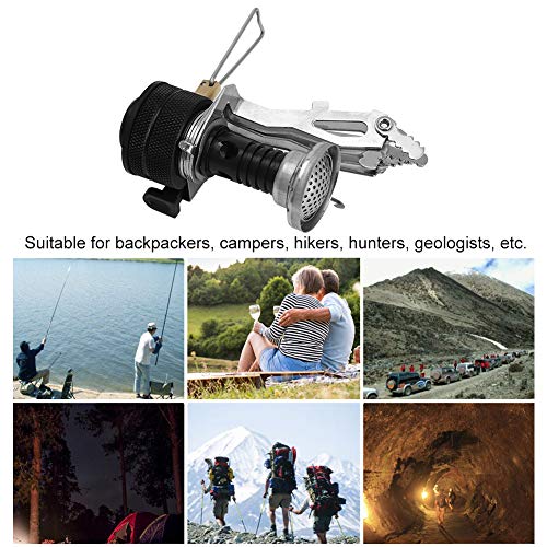 Portable Camping Stove,Foldable Outdoor Survival Integrated Furnace Burners Mini Backpacking Stove for Outdoor Camping Hiking Cooking Traveling BBQ Picnic