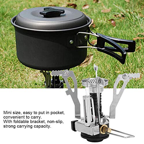 Portable Camping Stove,Foldable Outdoor Survival Integrated Furnace Burners Mini Backpacking Stove for Outdoor Camping Hiking Cooking Traveling BBQ Picnic