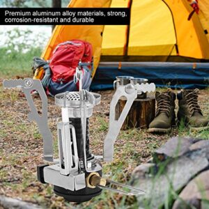 Portable Camping Stove,Foldable Outdoor Survival Integrated Furnace Burners Mini Backpacking Stove for Outdoor Camping Hiking Cooking Traveling BBQ Picnic