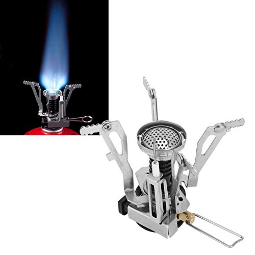 Portable Camping Stove,Foldable Outdoor Survival Integrated Furnace Burners Mini Backpacking Stove for Outdoor Camping Hiking Cooking Traveling BBQ Picnic