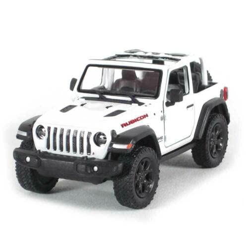 Showcasts for Jeep Wrangler Rubicon 2018 White Open Top Convertible 1/34 Scale Diecast Car