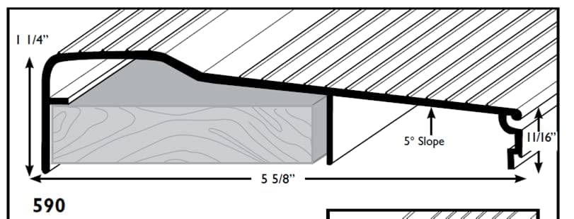 High qualtiy Aluminum Threshold Black/White-36"/48"/72"/95" Inch for Your Door Improvement - resdidential, comericial, and Waterproof Graded (Black, 36")