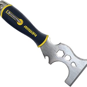 ALLWAY DSXG16 Soft Grip 16-in-1 Painter's Multi Tool with Hammer End and 2 Screwdriver Bits