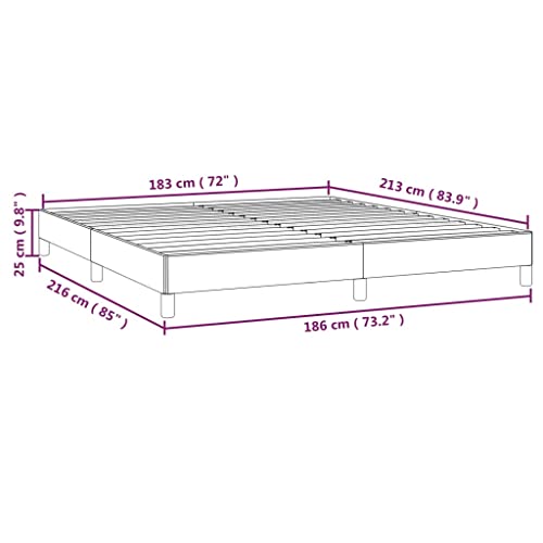 INLIFE California King Size Bed Frame,Fabric Platform Bed Frame with Wooden Legs California King Size Bed Frame Strong Wooden Slats Support,No Spring Box Needed,Easy to Assemble Light Gray 72"x83.9"