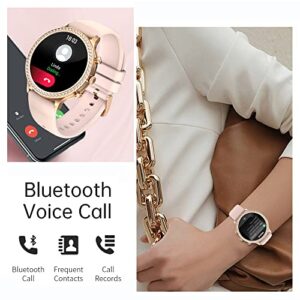 Smart Watch for Women Make/Answer Call Female Health/Heart Rate/Blood Pressure/Blood Oxygen Monitor Message Push Fitness Watch with Step Counter Activity Tracker Compatible with Android iOS Phone