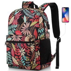 yamtion laptop backpack women,school backpack printing with usb port for college work business travel