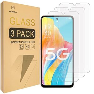 mr.shield [3-pack] screen protector for oppo a98 5g / oppo f23 5g / oppo a1 5g [tempered glass] [japan glass with 9h hardness] screen protector with lifetime replacement