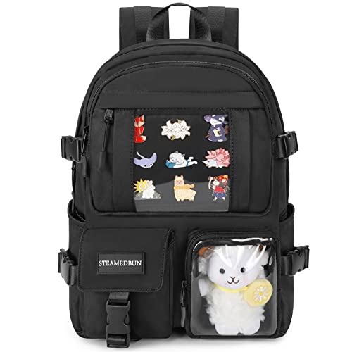 STEAMEDBUN Kawaii Backpack Cute Aesthetic Backpack for Girls,Ita Backpack with Inserts for School (without pins)