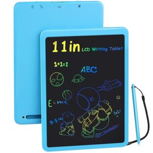 teinenron lcd writing tablet for kid toy,11in dooldle board for toddler with lanyard stylus,colorful educational drawing tablet pad for children,birthday for 3-10years old girl&boy,blue