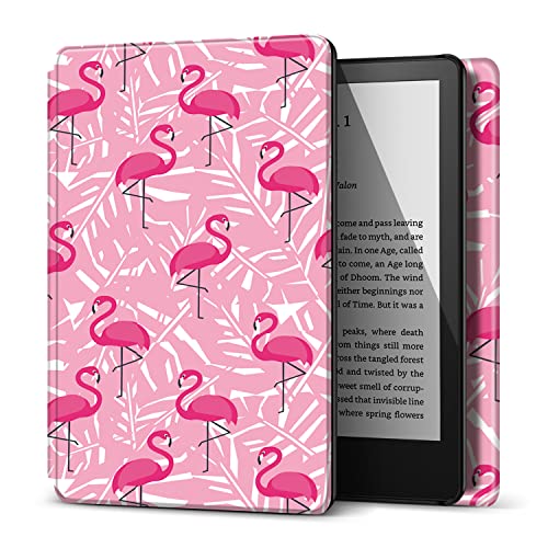 TNP Case for Kindle (2022 Release) 11th Generation 6" All-New Slim Pink Flamingo Cover, Lightweight and Smart Protective Flip Case with Auto Sleep and Wake for Amazon Kindle 6-Inch E-Book Reader