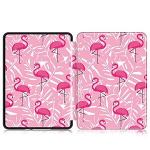 TNP Case for Kindle (2022 Release) 11th Generation 6" All-New Slim Pink Flamingo Cover, Lightweight and Smart Protective Flip Case with Auto Sleep and Wake for Amazon Kindle 6-Inch E-Book Reader