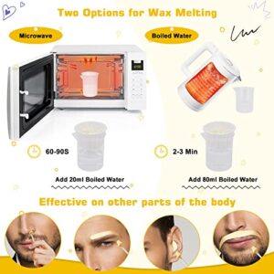 Auperwel 120g Wax Nose Wax Kit - Includes 30 Applicators for Quick & Painless Nose Hair Waxing, Perfect for Men and Women, Long Lasting Nose Hair Remover Wax Kit with 20-30 Uses - Pink